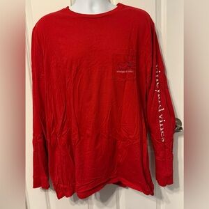 Vineyard Vines Red Long Sleeve Shirt